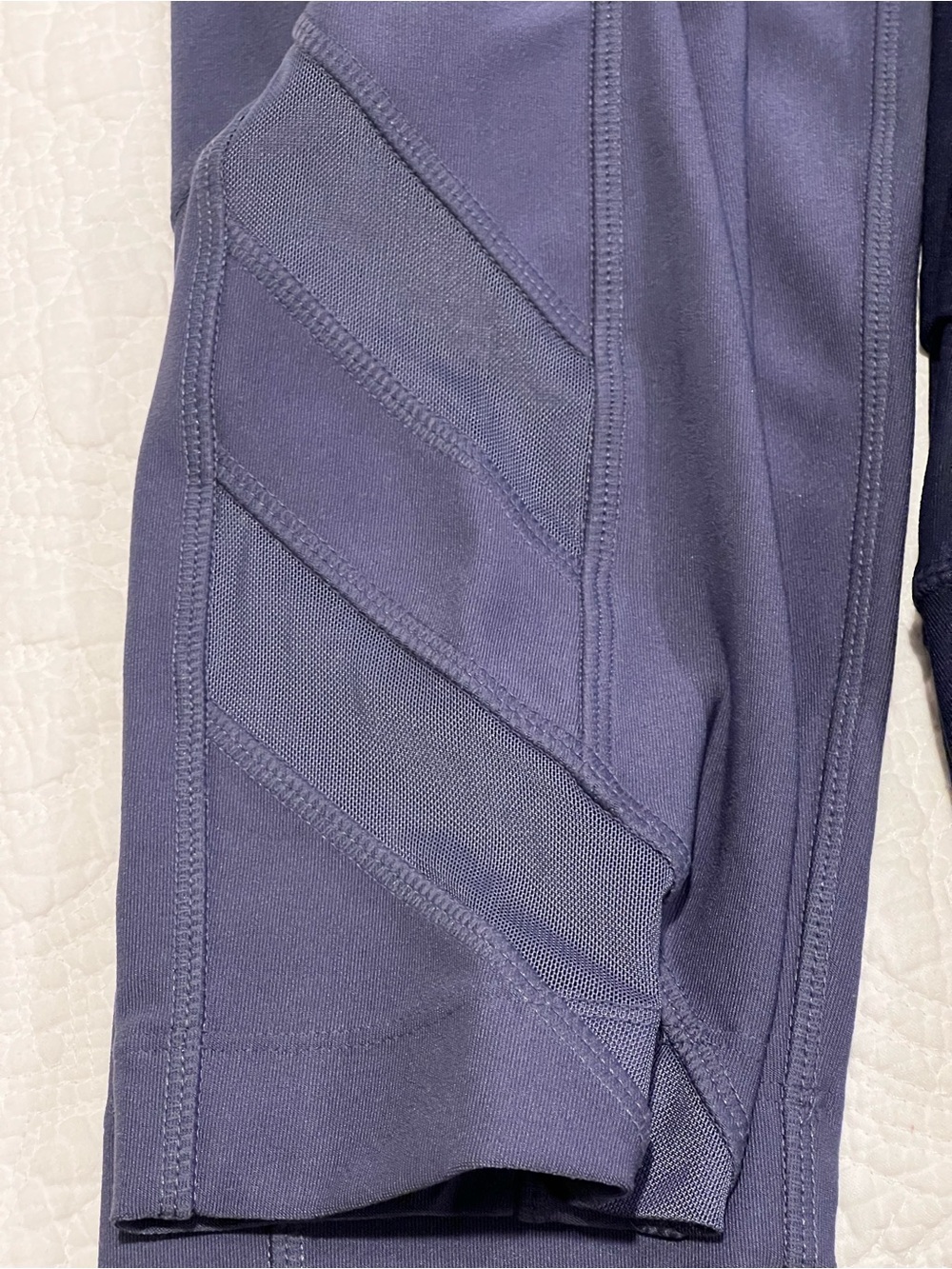 2 Pair NWOT Mondetta Mesh Performance Leggings | Periwinkle & Navy | XL Pockets - Picture 4 of 12